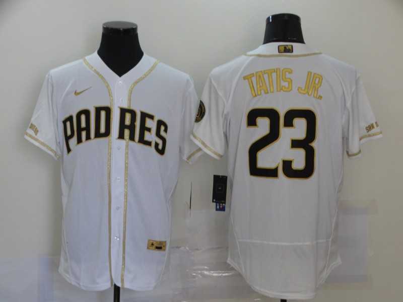 Padres 23 Fernando Tatis Jr. White Gold Nike Flexbase Jersey,We sell and wholesale Padres 23 Fernando Tatis Jr. White Gold Nike Flexbase Jersey on line form chian!